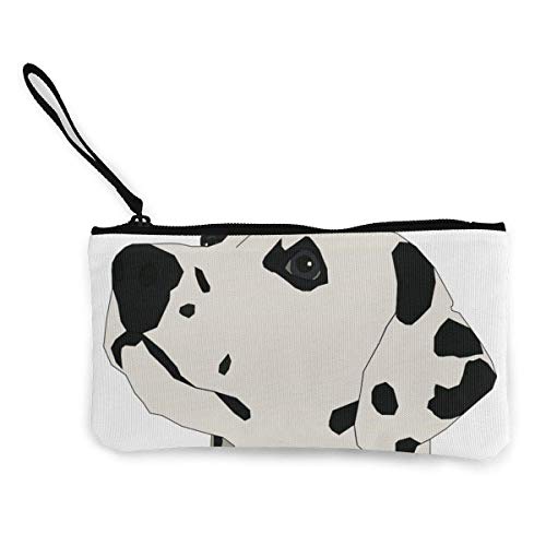 BHGYT Monedero de Lona dálmata, Bolso de Maquillaje, Bolso para Celular con asa, Monedero Unisex con Monedero, 4.7 'X 8.7'