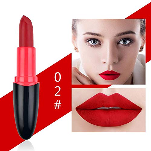 BHUJYG 8 Color Mate de Terciopelo líquido hidratante Labial Brillo de Labios de Larga duración del Maquillaje a Prueba de Agua Desnuda Bálsamo Labial cosmético,02