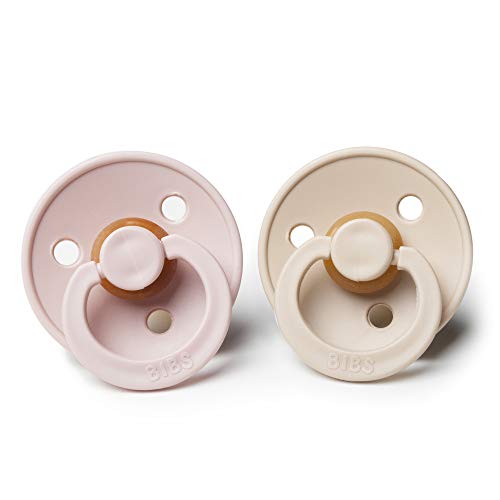 Bibs Chupete De Goma Natural Sin BPA Blush/Vainilla 0-6 Meses Para Bebés