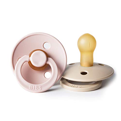 Bibs Chupete De Goma Natural Sin BPA Blush/Vainilla 0-6 Meses Para Bebés