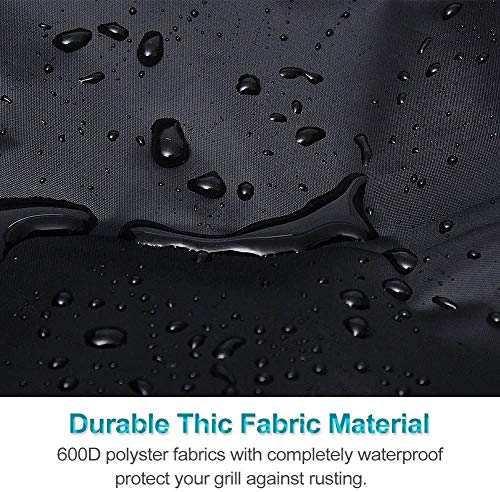 BICASLOVE Funda para Barbacoa Impermeable,para Cubierta para Barbacoa 420D Oxford 145 * 61 * 117cm,Protector para BBQ Anti-Viento/UV/Impermeabilidad,(Negro)