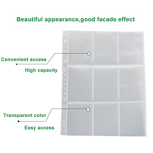 BigLion Trading Card Sleeves Collectors Albumes para Jugar y Coleccionar Pokemon 60 Hojas de 9 Bolsillos