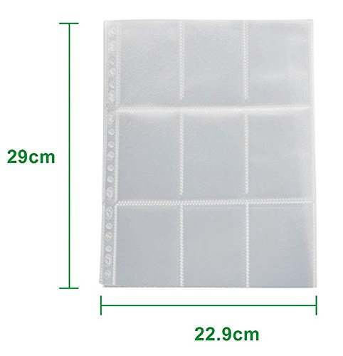 BigLion Trading Card Sleeves Collectors Albumes para Jugar y Coleccionar Pokemon 60 Hojas de 9 Bolsillos