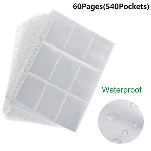 BigLion Trading Card Sleeves Collectors Albumes para Jugar y Coleccionar Pokemon 60 Hojas de 9 Bolsillos