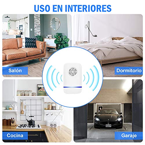 BILIFIT Repelente Ultrasónico de Plagas, Antimosquitos Electrónico Control de Mosquitos Hormigas, Cucarachas, Moscas, Arañas, Chinches, Ahuyentador de Ratas y Ratones para Interiores (2 Piezas)