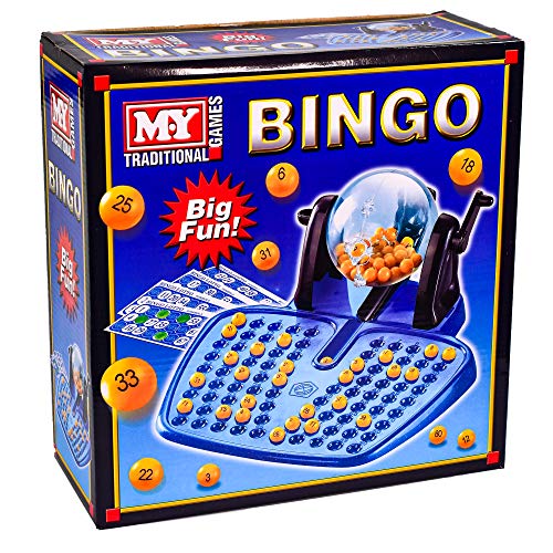 BINGO LOTTO GAME 48 CARDS 100 COVERING CHIPS 90 BINGO BALLS AND THE BINGO BALL DISPENSER