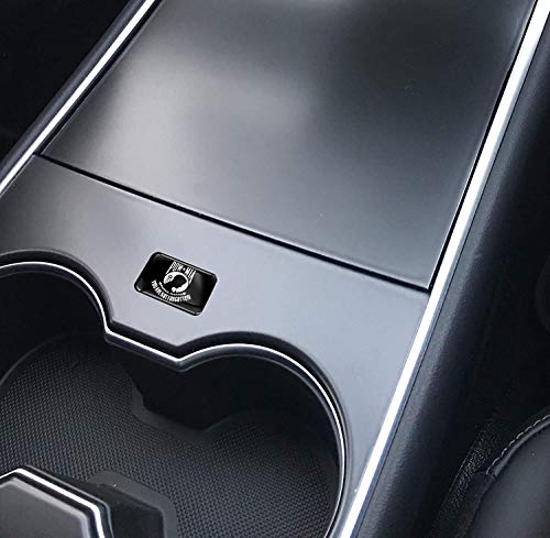 Biomar Labs® 2 x 3D Gel Pegatinas Siliconas Bandera Pow MIA Remember Flag Prisioner of War Sticker American Militar Emblema Guerra Veteranos Adhesivos Auto Coche Moto Bici Ordenador F 116