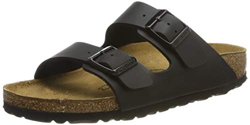 Birkenstock 51793 - Sandalias con hebilla unisex, Negro, 39 (estrecho)