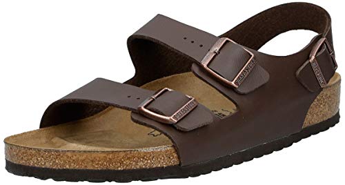 Birkenstock Milano Birko-Flor - Sandalias de dedo con correa en el tobillo unisex, suelas blandas, talla 42 (normal)