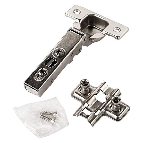 Bisagra cierre suave + Euro y tornillos de fijaci&oacute,Pack de 10