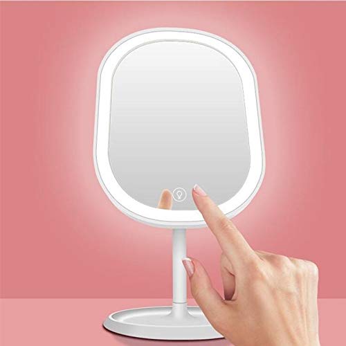 BJYX Pantalla táctil de Maquillaje LED Espejo Ajustable Espejo de Aumento for la Mesa encimera de baño Dormitorio Viajes