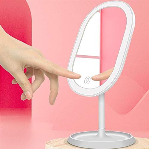 BJYX Pantalla táctil de Maquillaje LED Espejo Ajustable Espejo de Aumento for la Mesa encimera de baño Dormitorio Viajes