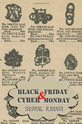 Black Friday & Cyber Monday Shopping Planner: Vintage Gold jewelry Mail Order Catalogue Cover (Shopping Planners)
