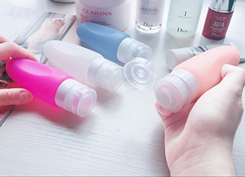 Blackace Botellas de Viaje de Silicona, Botes Viaje Contenedor de Viaje a Prueba de Fugas BPA-Free TSA Approved, Kit de Viaje Portátiles para Champú y Artículos de Tocador