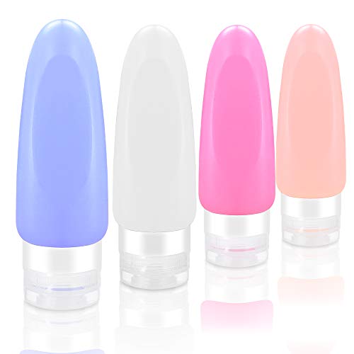 Blackace Botellas de Viaje de Silicona, Botes Viaje Contenedor de Viaje a Prueba de Fugas BPA-Free TSA Approved, Kit de Viaje Portátiles para Champú y Artículos de Tocador