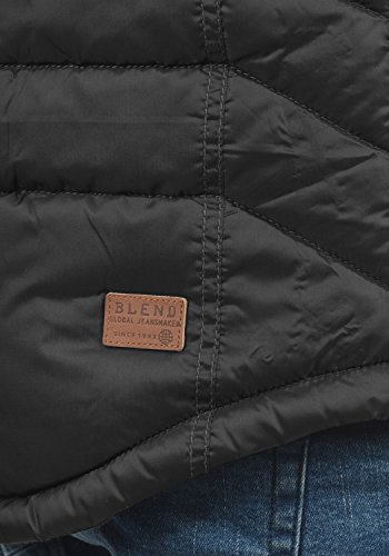 BLEND Cemalo Chaqueta Acolchada De Plumas Cazadora de Entretiempo para Hombre con Cuello Alto, tamaño:L, Color:Black (70155)