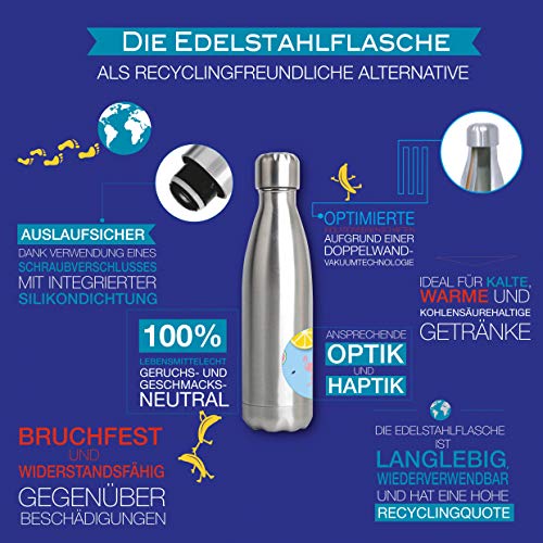 Blue Bananas, Jungle fever, Edelstahlflasche, doppelwandig, matt, 500ml