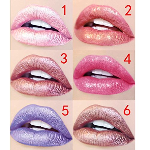 Bluestercool 6 colores Impermeable Duradero Líquido Pintalabios Mate Terciopelo Lápiz labial Maquillaje Brillo de labios Labio (03#)