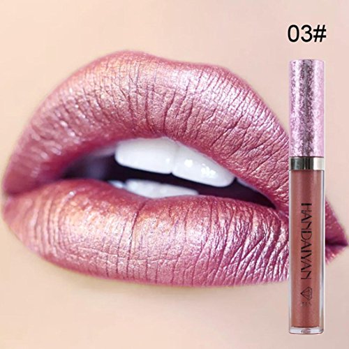 Bluestercool 6 colores Impermeable Duradero Líquido Pintalabios Mate Terciopelo Lápiz labial Maquillaje Brillo de labios Labio (03#)