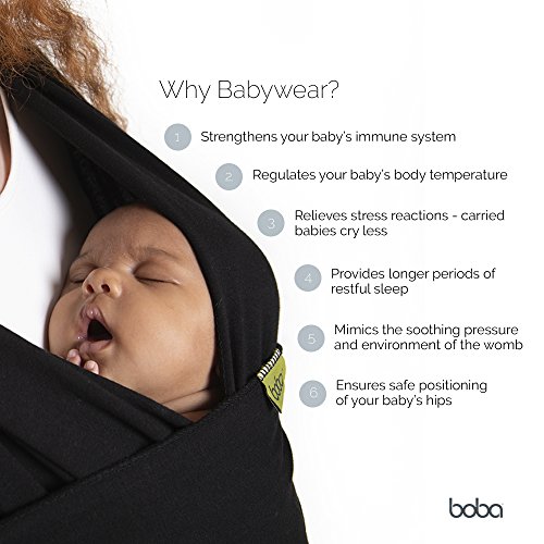 Boba Wrap, Fular Elástico Portabebé Ergonómico - Ideal Porteo Recién Nacidos (Serenity Bloom)