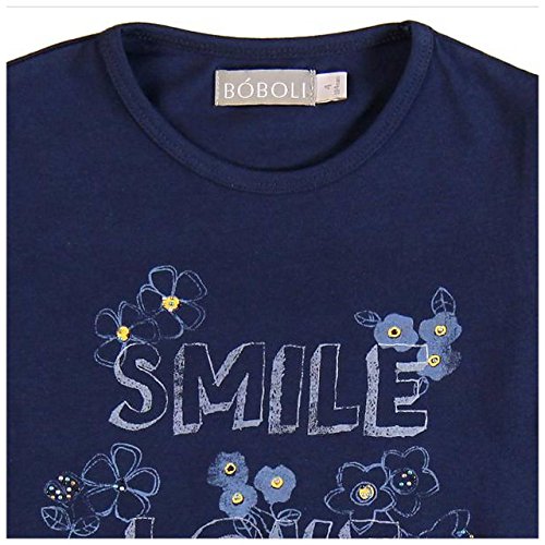 boboli - Camiseta de Manga Corta - para niña Azul 5 años