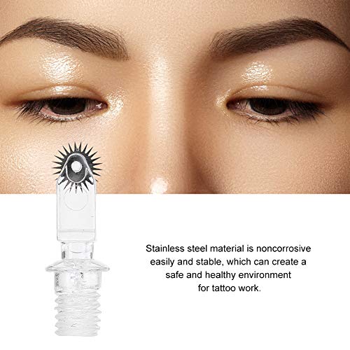 Bolígrafo de tatuaje de 10 palos / 50 palos para cejas hecho a mano, cejas permanentes, lápiz para ojos, rubio de maquillaje semipermanente, aguja para cejas 7/10 mm (S-50 unidades)