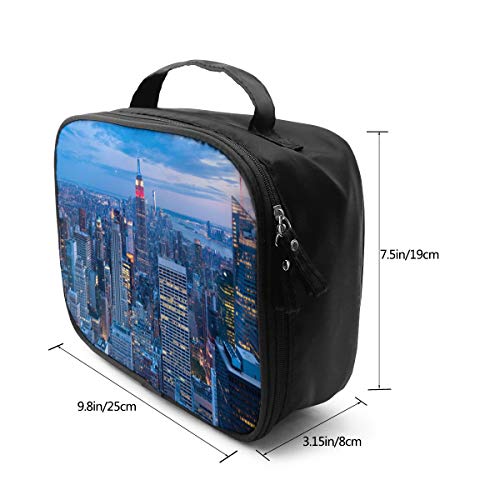 Bolsa cosmética de Nueva York con Cremallera, artículos de tocador/Bolsa de Viaje para cepillos Accesorios de joyería