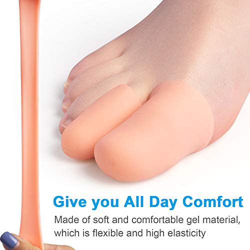 Bolsa de 10 pcs/sumifun Gel de silicona almohadillas de punteras suave, Pedal de especias Remover y reducir Ampollas & calluse, alivio pie dolor de juanetes y protector(rosado)
