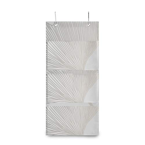 Bolsa de almacenamiento montada en la pared Colorido Gingko Biloba Organizador de almacenamiento para colgar en la pared Bolsa de almacenamiento para armario colgante con 4 bolsillos para despensa Cu