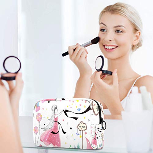 Bolsa de brochas de maquillaje personalizables, bolsas de aseo portátiles para mujeres, bolso de cosméticos, organizador de viaje, buena noche