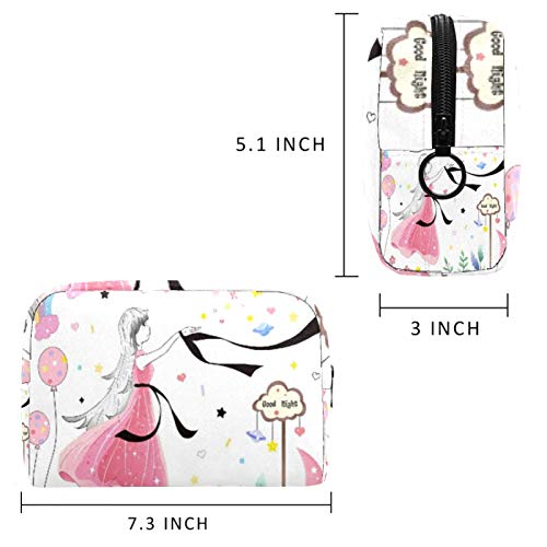 Bolsa de brochas de maquillaje personalizables, bolsas de aseo portátiles para mujeres, bolso de cosméticos, organizador de viaje, buena noche