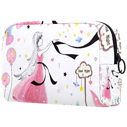 Bolsa de brochas de maquillaje personalizables, bolsas de aseo portátiles para mujeres, bolso de cosméticos, organizador de viaje, buena noche