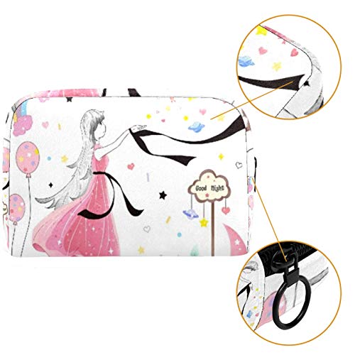 Bolsa de brochas de maquillaje personalizables, bolsas de aseo portátiles para mujeres, bolso de cosméticos, organizador de viaje, buena noche