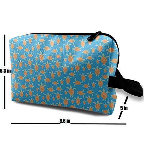 Bolsa de cosméticos para mujer, Nueva York Funda de lápiz de fondo sin costuras