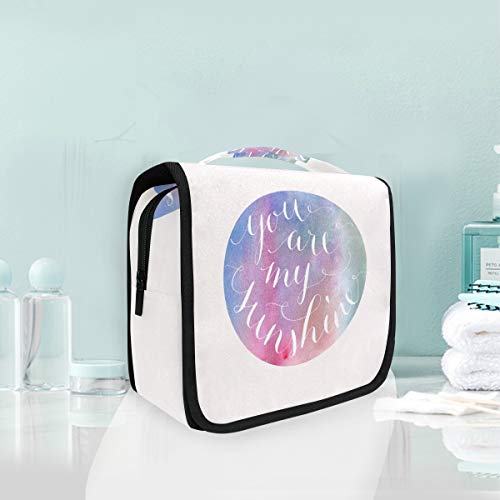 Bolsa de cosméticos Viaje colgando Bolsa de aseo You Are My Sunshine Bolsa de almacenamiento de viaje Bolsa de maquillaje portátil Bolsa organizadora para las mujeres