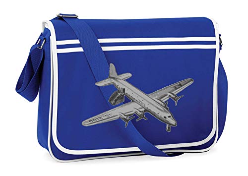 Bolsa de hombro de impresora Druckerlebnis24 – avión Casablanca Gelandet Alte – Bolso bandolera adecuado para escuela, universidad, ordenador portátil