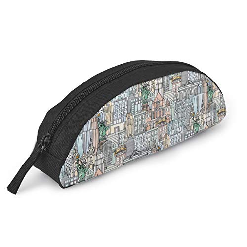 Bolsa de lápices Bolsa de cosméticos de maquillaje de acuarela de Nueva York Bolsa de cosméticos de almacenamiento de oficina Bolsa de cosméticos