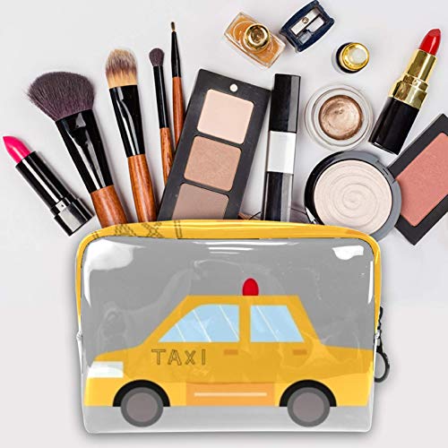 Bolsa de maquillaje portátil con cremallera bolsa de aseo de viaje para las mujeres práctico almacenamiento cosmético bolsa ocupado taxi
