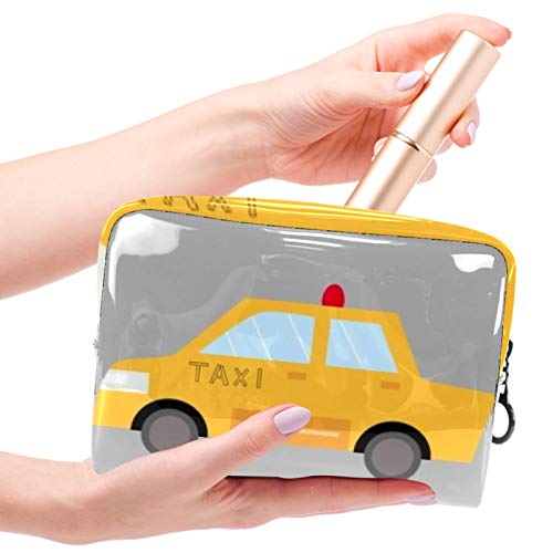 Bolsa de maquillaje portátil con cremallera bolsa de aseo de viaje para las mujeres práctico almacenamiento cosmético bolsa ocupado taxi