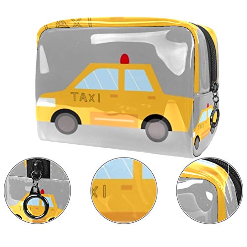 Bolsa de maquillaje portátil con cremallera bolsa de aseo de viaje para las mujeres práctico almacenamiento cosmético bolsa ocupado taxi