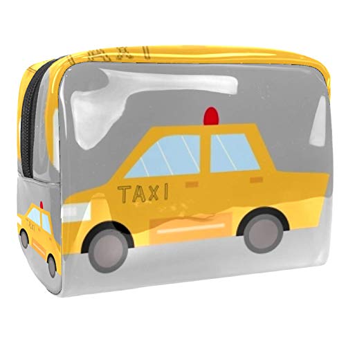 Bolsa de maquillaje portátil con cremallera bolsa de aseo de viaje para las mujeres práctico almacenamiento cosmético bolsa ocupado taxi