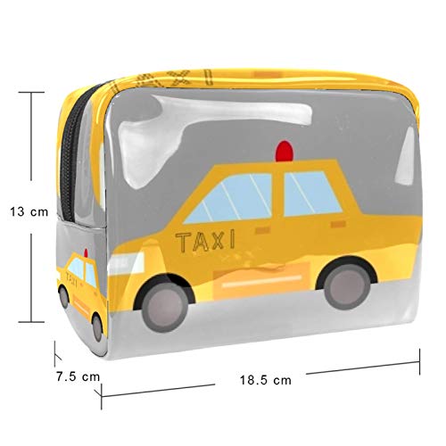 Bolsa de maquillaje portátil con cremallera bolsa de aseo de viaje para las mujeres práctico almacenamiento cosmético bolsa ocupado taxi