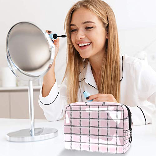 Bolsa de maquillaje portátil con cremallera bolsa de aseo de viaje para las mujeres práctico almacenamiento cosmético bolsa Tic Tac dedo del pie costura