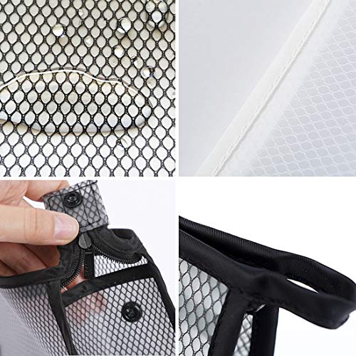 Bolsa de Maquillaje transparente,Tompig Impermeable Neceseres de Viaje claros Bolsa de Cosméticos claros Neceseres para Maquillaje Organizador, Bolsas de Maquillaje Mujeres (Negro)
