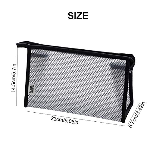 Bolsa de Maquillaje transparente,Tompig Impermeable Neceseres de Viaje claros Bolsa de Cosméticos claros Neceseres para Maquillaje Organizador, Bolsas de Maquillaje Mujeres (Negro)