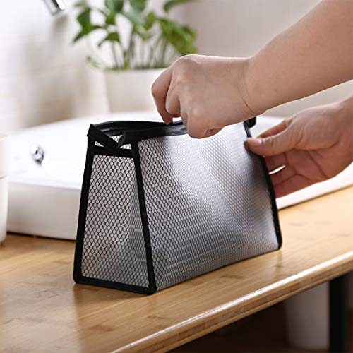 Bolsa de Maquillaje transparente,Tompig Impermeable Neceseres de Viaje claros Bolsa de Cosméticos claros Neceseres para Maquillaje Organizador, Bolsas de Maquillaje Mujeres (Negro)