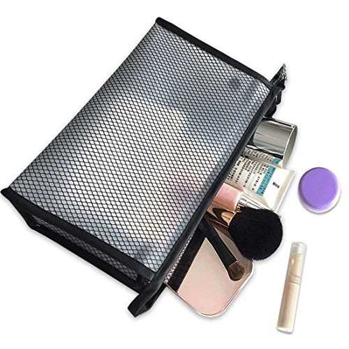 Bolsa de Maquillaje transparente,Tompig Impermeable Neceseres de Viaje claros Bolsa de Cosméticos claros Neceseres para Maquillaje Organizador, Bolsas de Maquillaje Mujeres (Negro)