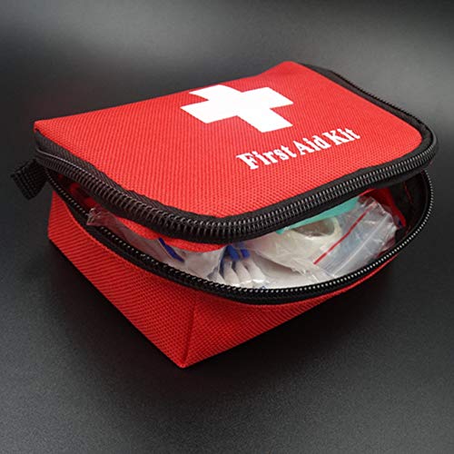 Bolsa de supervivencia de emergencia Kit de primeros auxilios de la familia Mini Kits de viaje deportivos portátiles Bolsa de bolsa médica para el hogar Bolsa de rescate al aire libre (Rojo) ESjasnyfa