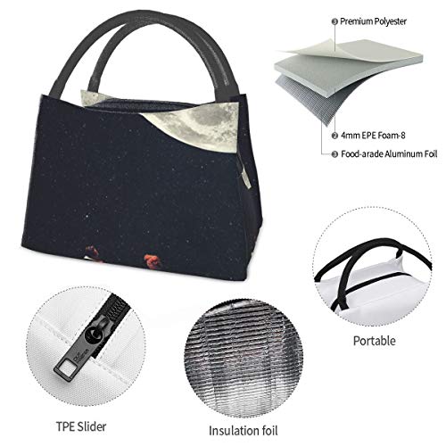 Bolsa térmica portátil para el almuerzo con cierre de cremallera, I Gave You The Moon for A Smile a prueba de fugas, bolsa plegable reutilizable para pícnic, viajes, trabajo, escuela, almuerzo