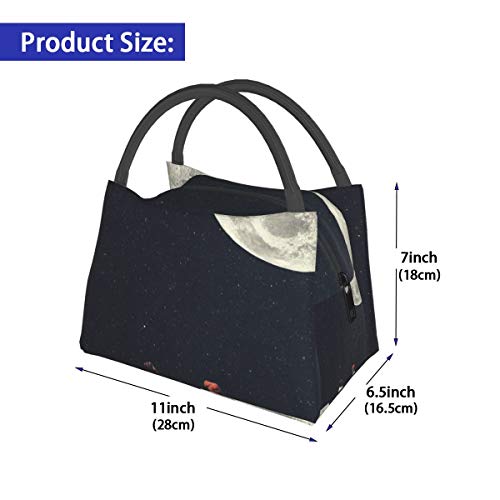 Bolsa térmica portátil para el almuerzo con cierre de cremallera, I Gave You The Moon for A Smile a prueba de fugas, bolsa plegable reutilizable para pícnic, viajes, trabajo, escuela, almuerzo